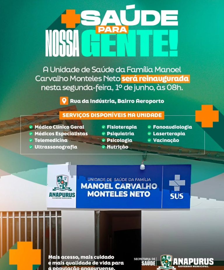 MAIS SAÚDE PARA NOSSA GENTE!